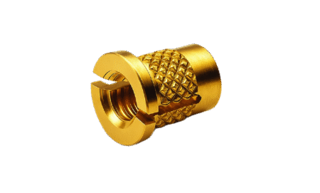 Flat Head Expansion Brass Inserts For Plastic